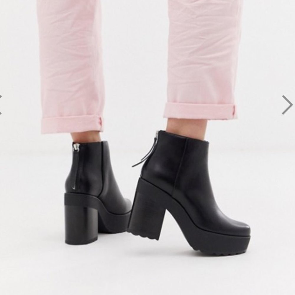 Bershka Black Heeled Boots